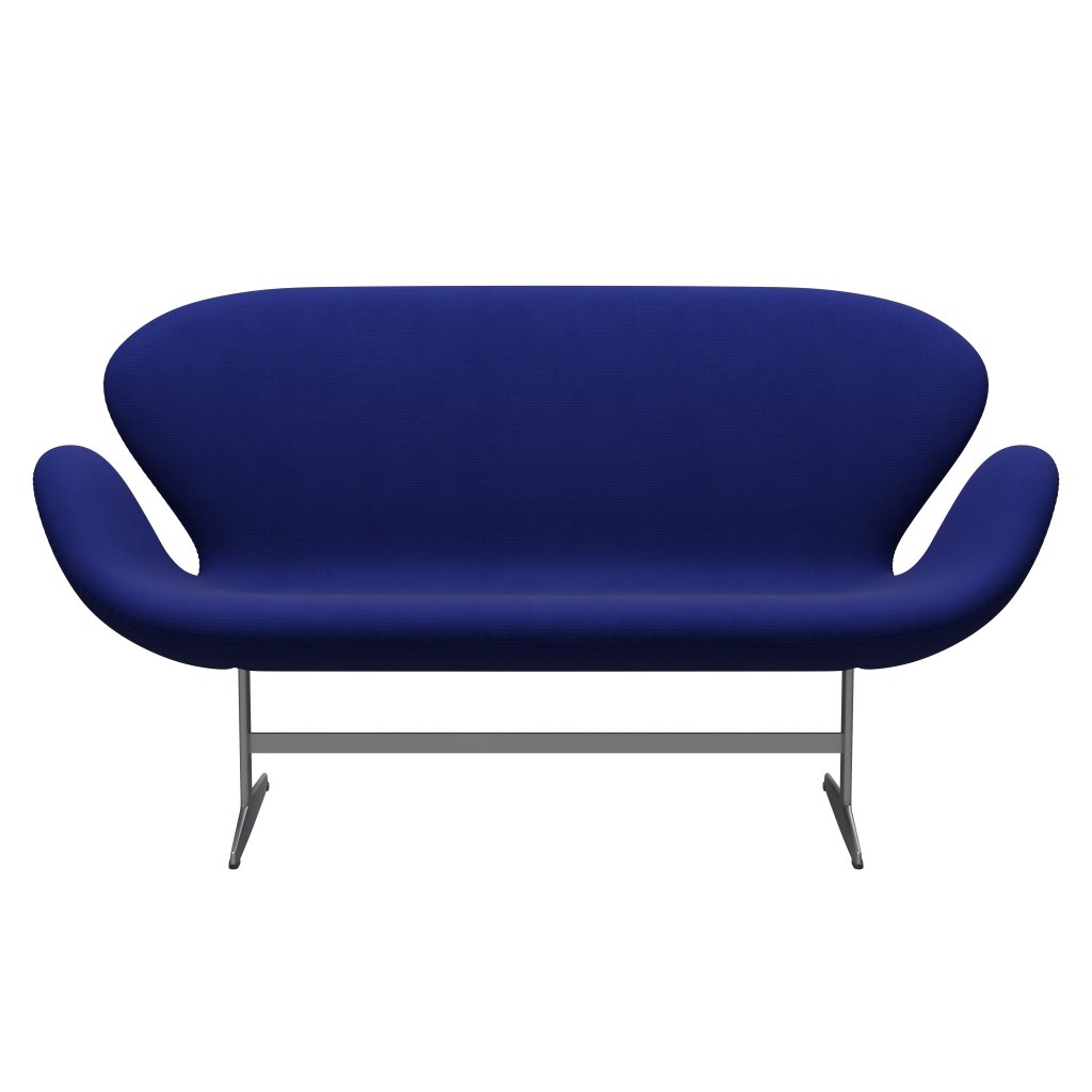 Fritz Hansen Swan Sofa 2 osobę, srebrny szary/sława granatowa (66032)