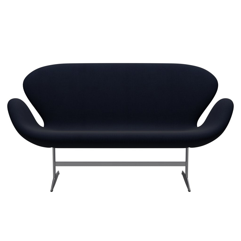 Fritz Hansen Swan Sofa 2 osobę, srebrny szary/sława granatowa (66061)