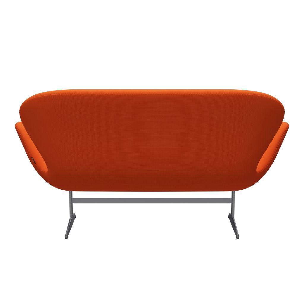 Fritz Hansen Swan Sofa 2 Seater, Silver Grey/Fame Orange (63016)