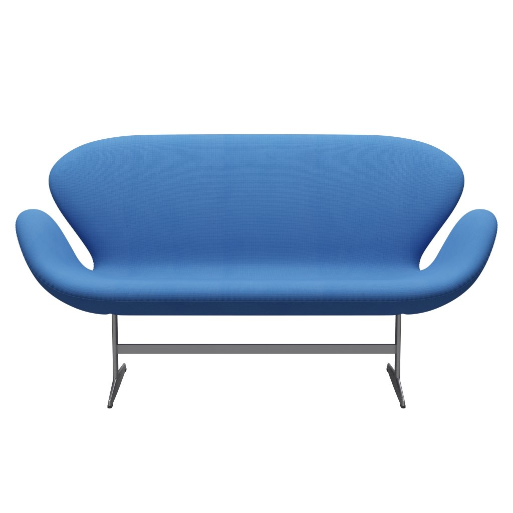 Fritz Hansen Swan Sofa 2 osobę, srebrny szary/sławny turkus (66118)