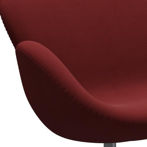 [product_category]-Fritz Hansen Swan Sofa 2 Seater, Silver Grey/Steelcut Dark Red/Blood-Fritz Hansen-3321-STI615-SGBASE-FRI-7