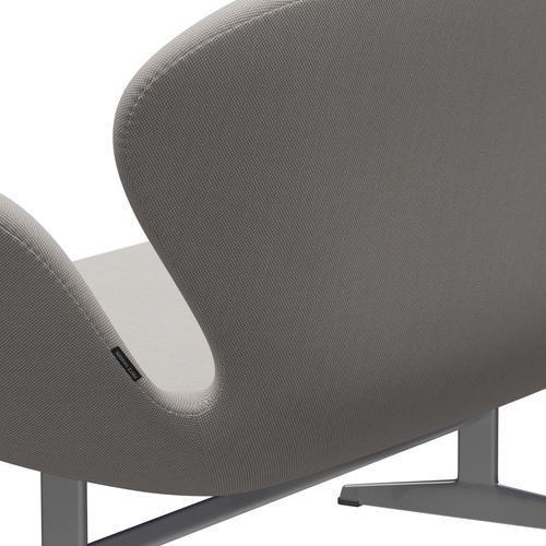 [product_category]-Fritz Hansen Swan Sofa 2 Seater, Silver Grey/Steelcut Trio White & Grey-Fritz Hansen-3321-STR205-SGBASE-FRI-5