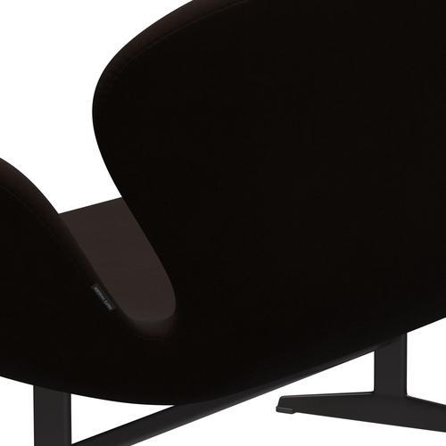 Fritz Hansen Swan Sofa 2 osobę, ciepły grafit/komfort brązowy (01566)