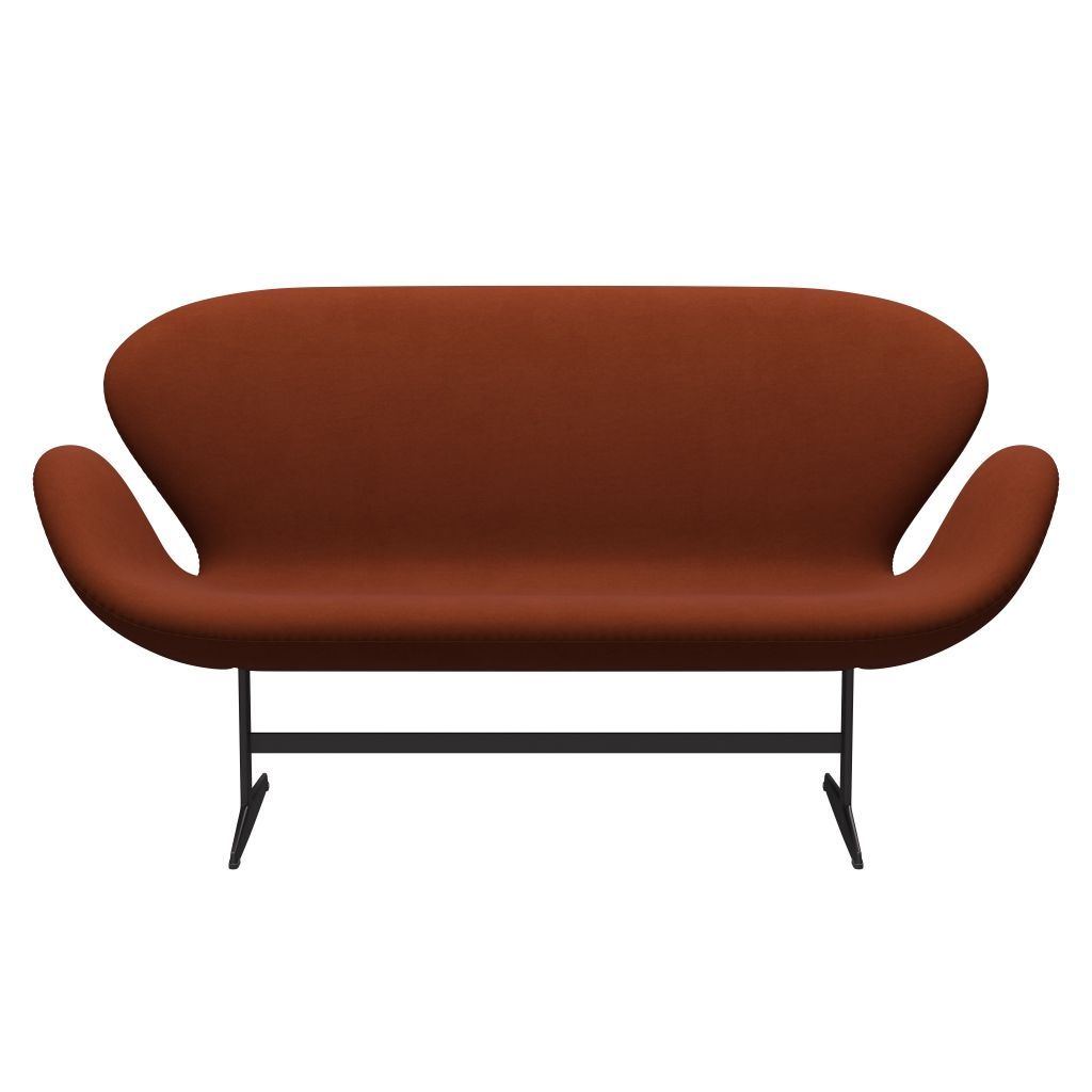 Fritz Hansen Swan Sofa 2 osobę, ciepły grafit/komfort ciemnoczerwony (61018)