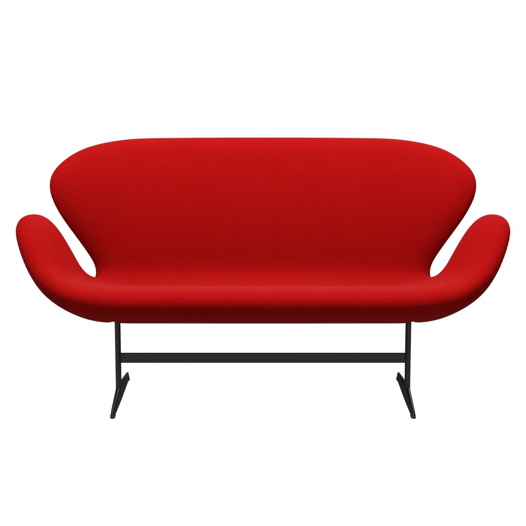 Fritz Hansen Swan Sofa 2 osobę, ciepły grafit/komfort czerwony (64003)