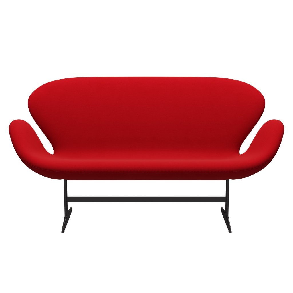 Fritz Hansen Swan Sofa 2 osobę, ciepły grafit/komfort czerwony (64013)