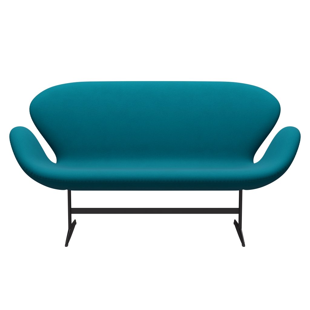 Fritz Hansen Swan Sofa 2 osobę, ciepły grafit/turkus komfortowy (67002)