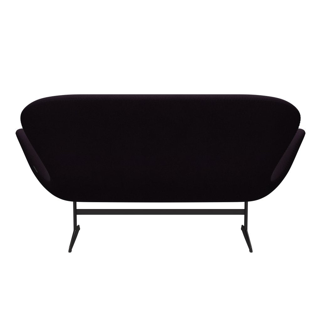 Fritz Hansen Swan Sofa 2, ciepły grafit/bakłażon Divina (376)