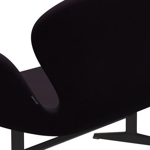 Fritz Hansen Swan Sofa 2, ciepły grafit/bakłażon Divina (376)