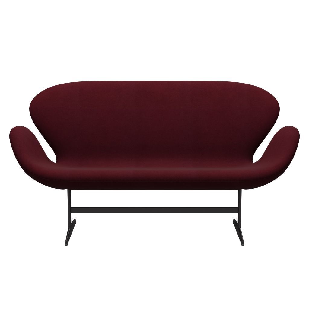 Fritz Hansen Swan Sofa 2, ciepły grafit/bakłażon Divina (671)