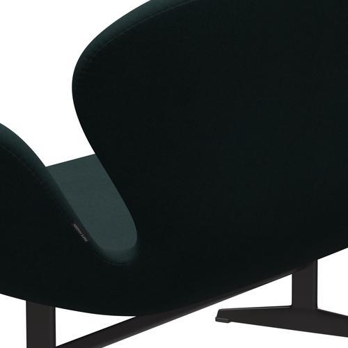 Fritz Hansen Swan Sofa 2, ciepły grafit/Divina Dark Green (886)