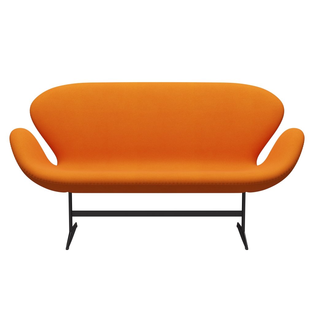 Fritz Hansen Swan Sofa 2, ciepły grafit/Divina Orange (444)