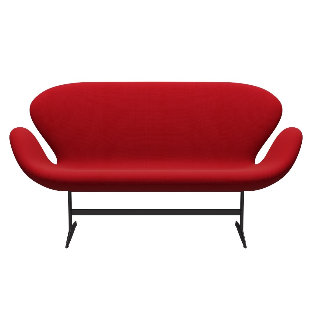 Fritz Hansen Swan Sofa 2 osobę, ciepły grafit/sława czerwona (64089)