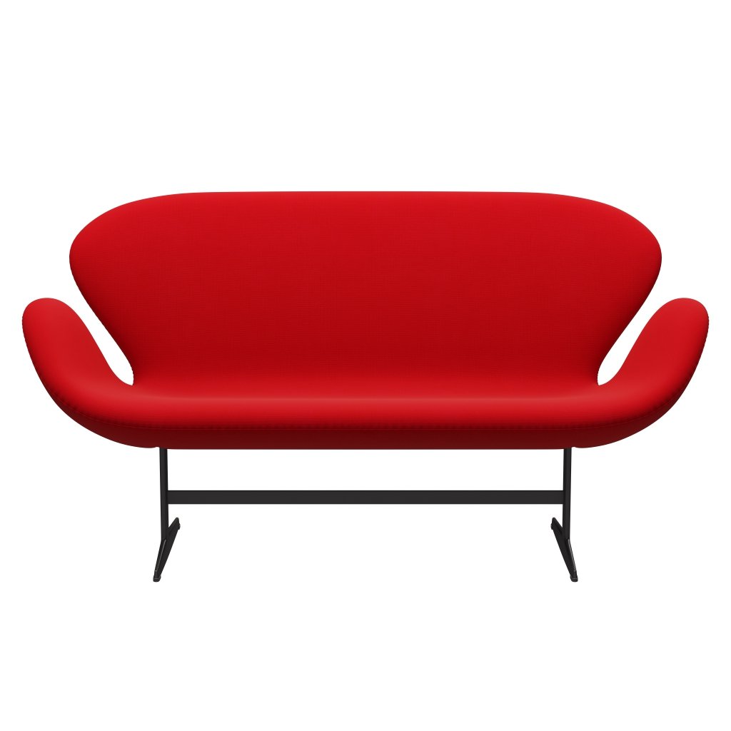 FRITZ HANSEN SWAN SOFA 2 SEART, ciepły grafit/sława czerwona (64119)