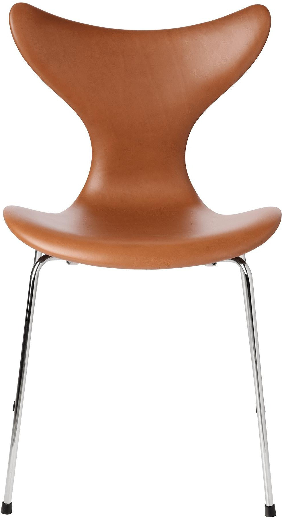 Fritz Hansen The Lily Chair Fully Upholstered Leather, Elegance Walnut