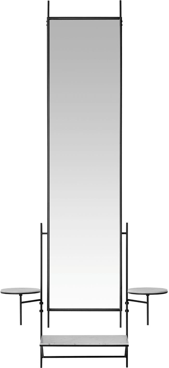 Fritz Hansen Wall Mirror Mirror, White Carrara Marble