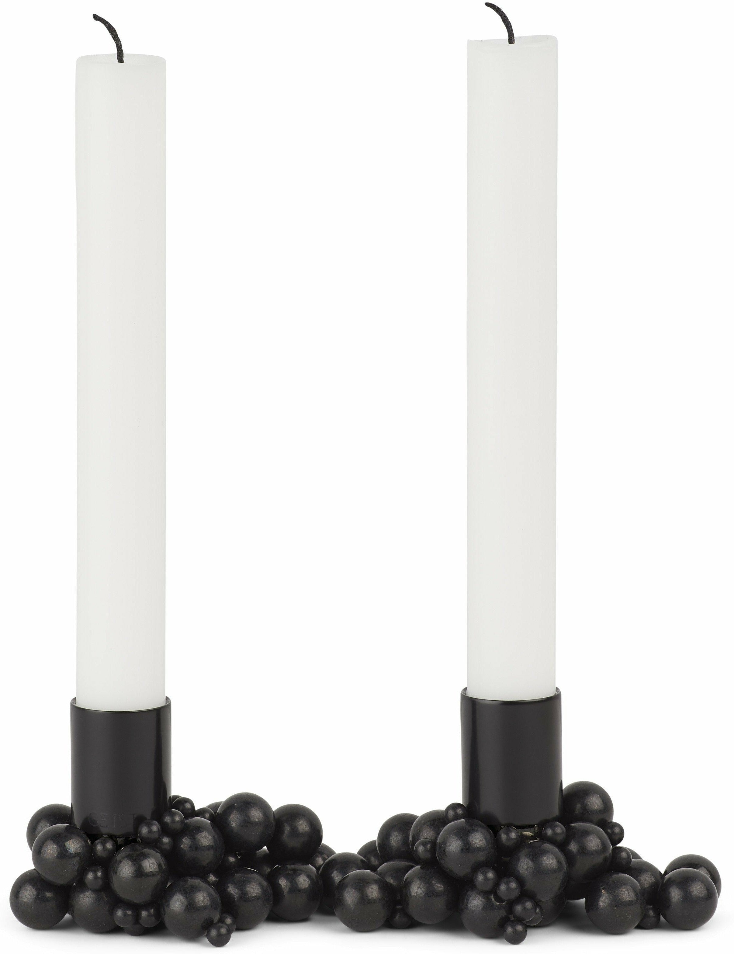 Gejst Moleyl Candle Holder Black 2pcs, 3,3 cm