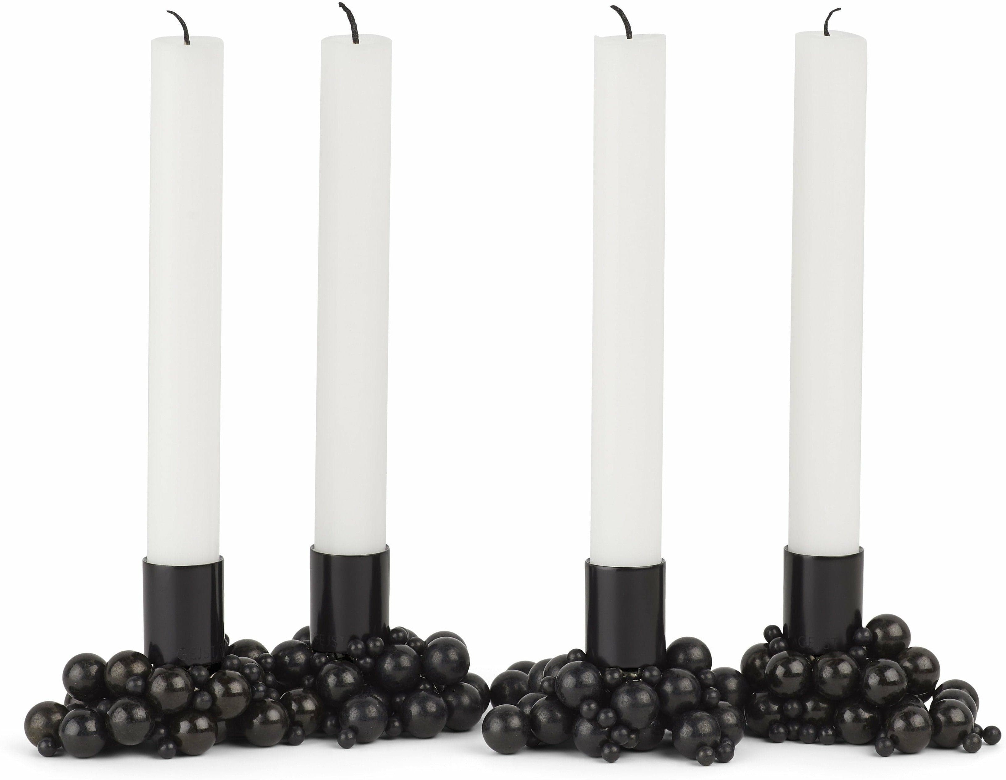 Gejst Moleyl Candle Holder Black 4pcs, 3,3 cm