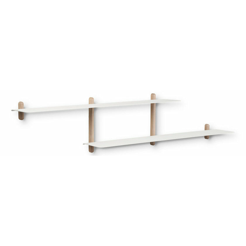 Gejst Nivo Shelf H, Light Oak/White