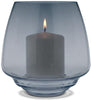 Holmegaard Flow Block Candle Holder, Blue