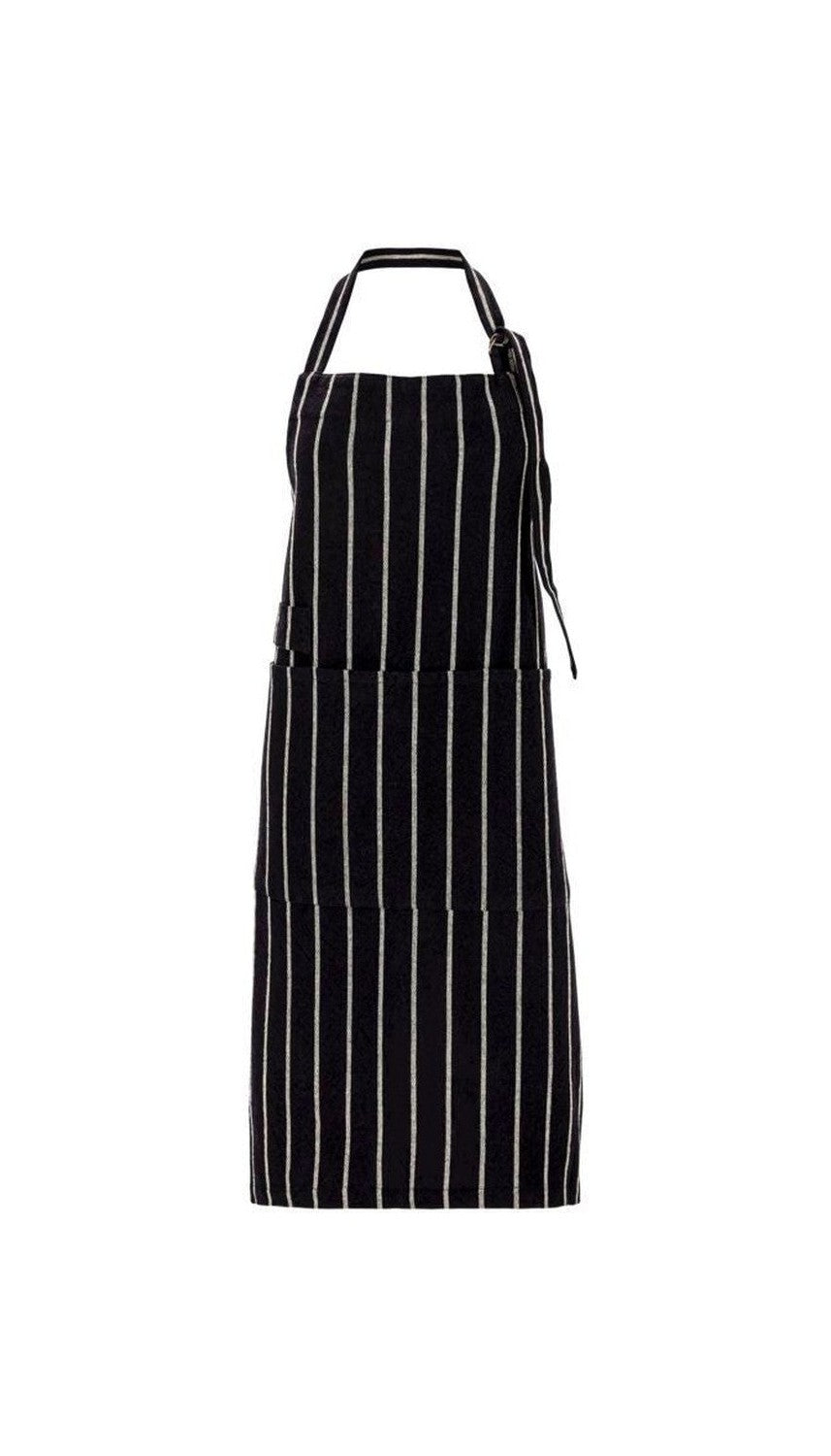 House Doctor Apron, Hdchef, Black W. białe paski