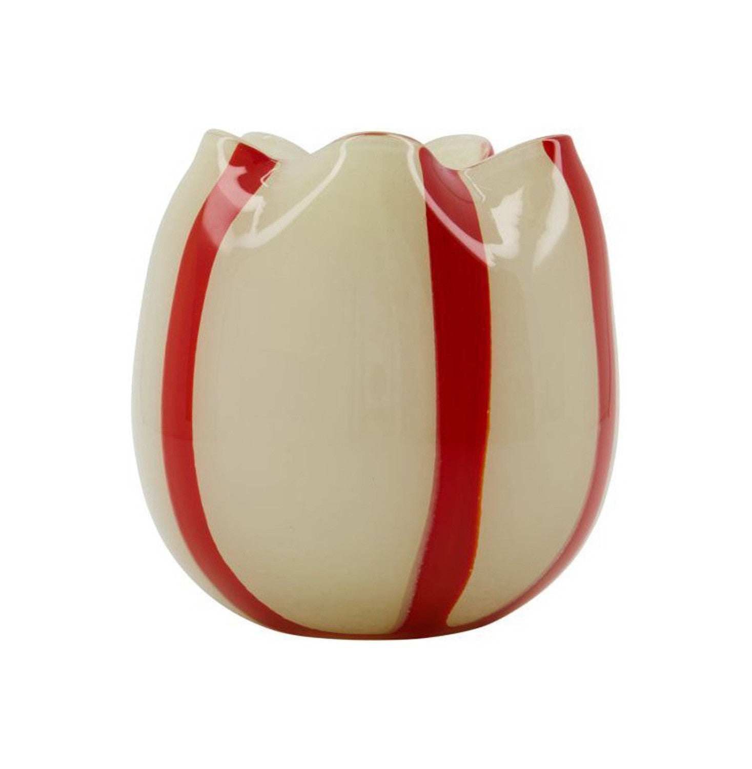 House Doktor Tealight Holder, HDGula, White/Red