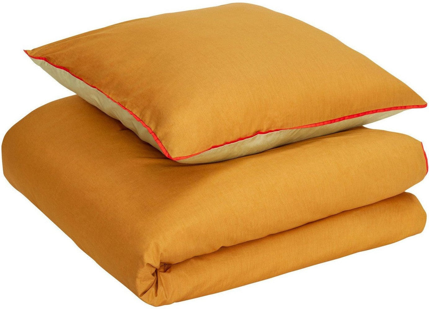 [product_category]-Hübsch Aki Bed Linen 60/200 Orange/Green-Hübsch-5712772114674-061401-HUB-1