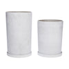 Hübsch Podium Pots Large Set Of 2, Grey