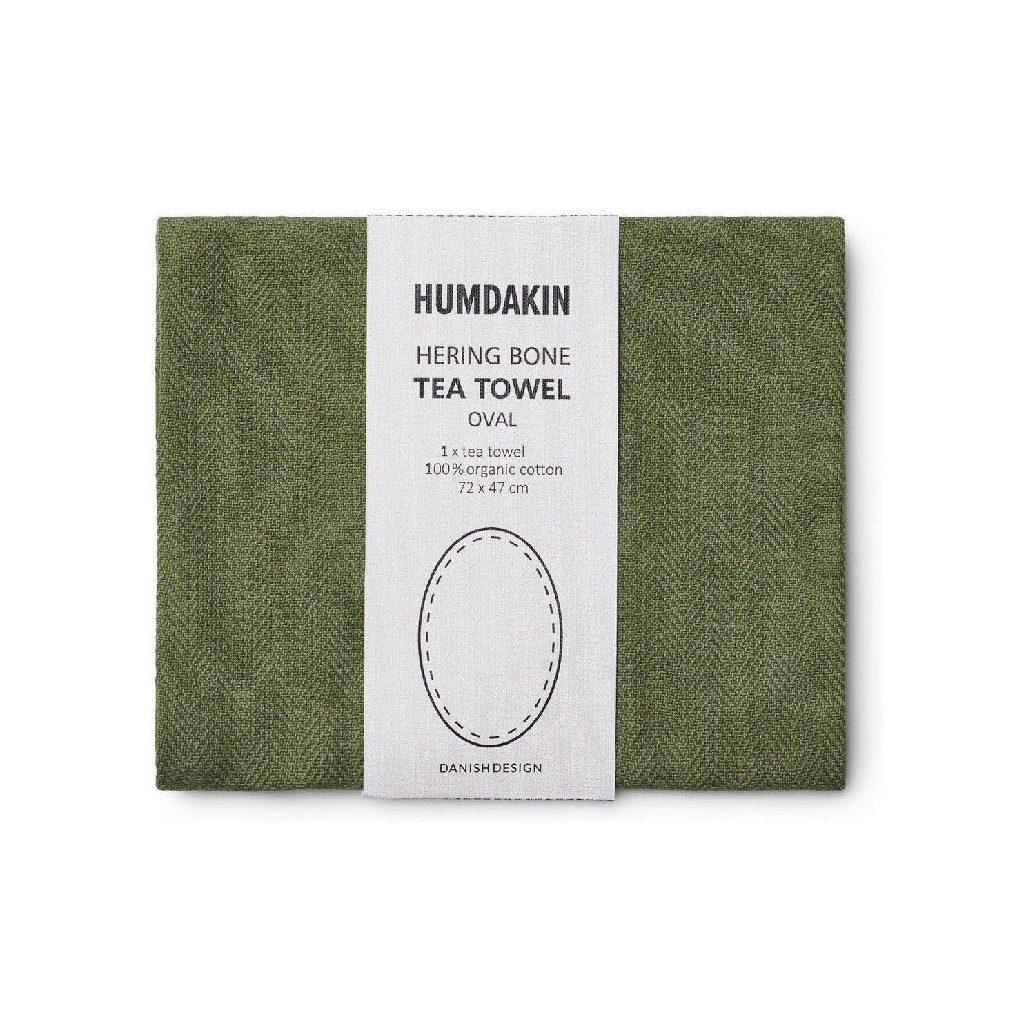 [product_category]-Humdakin Herring Bone Oval Tea Towel, Far-Humdakin-5713391009112-273-FERN-HUM-1