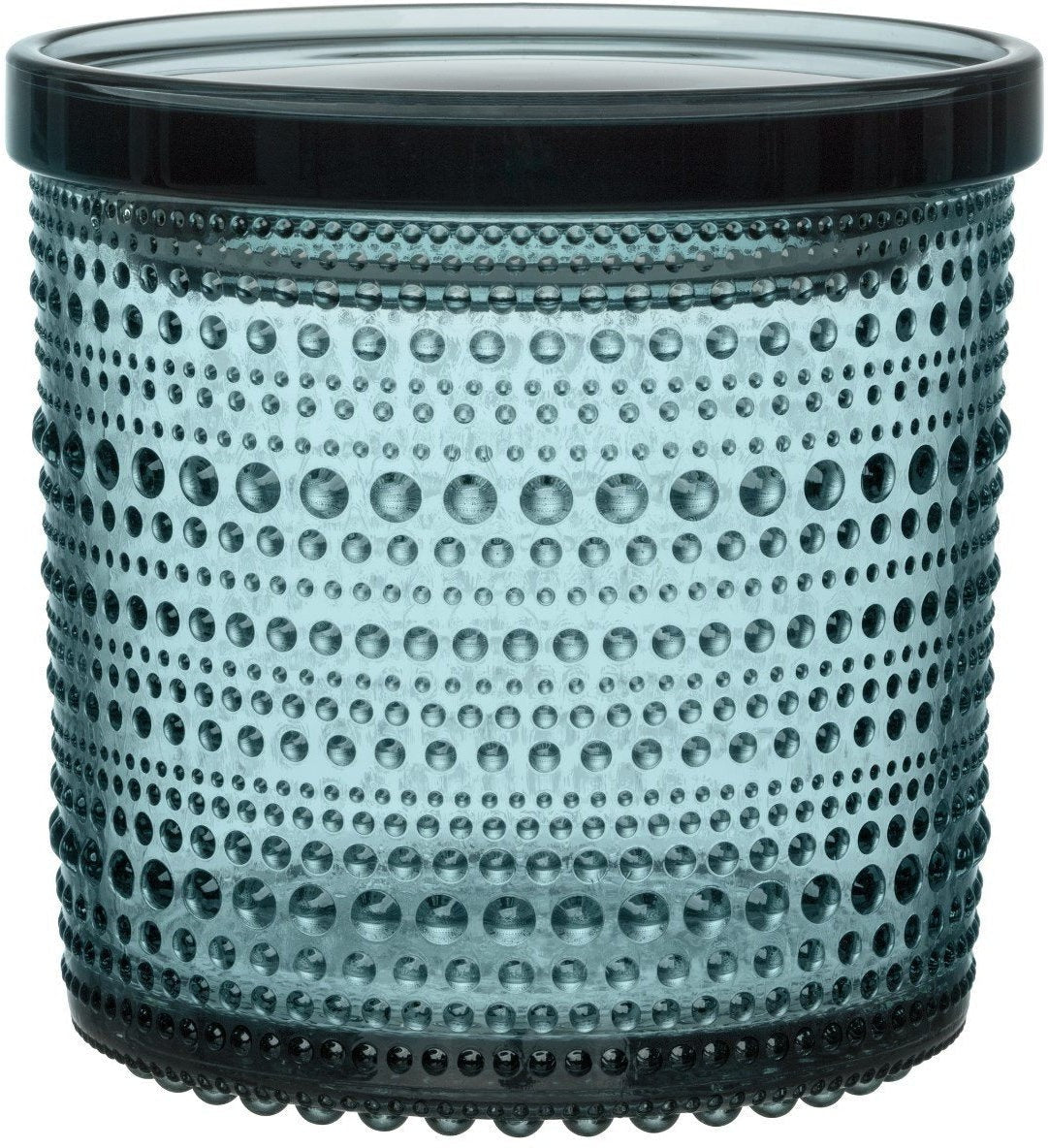 Iittala Kastehelmi Storage Jar With Lid Sea Blue, 11,6cm