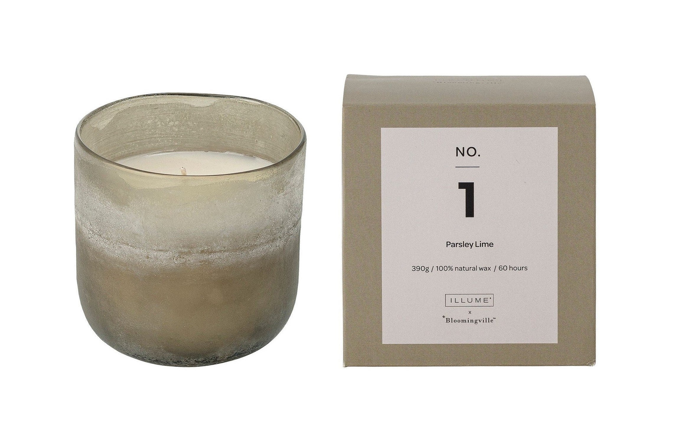 Illume x Bloomingville nr 1-Parsley Lime Candle, zielony, wosk