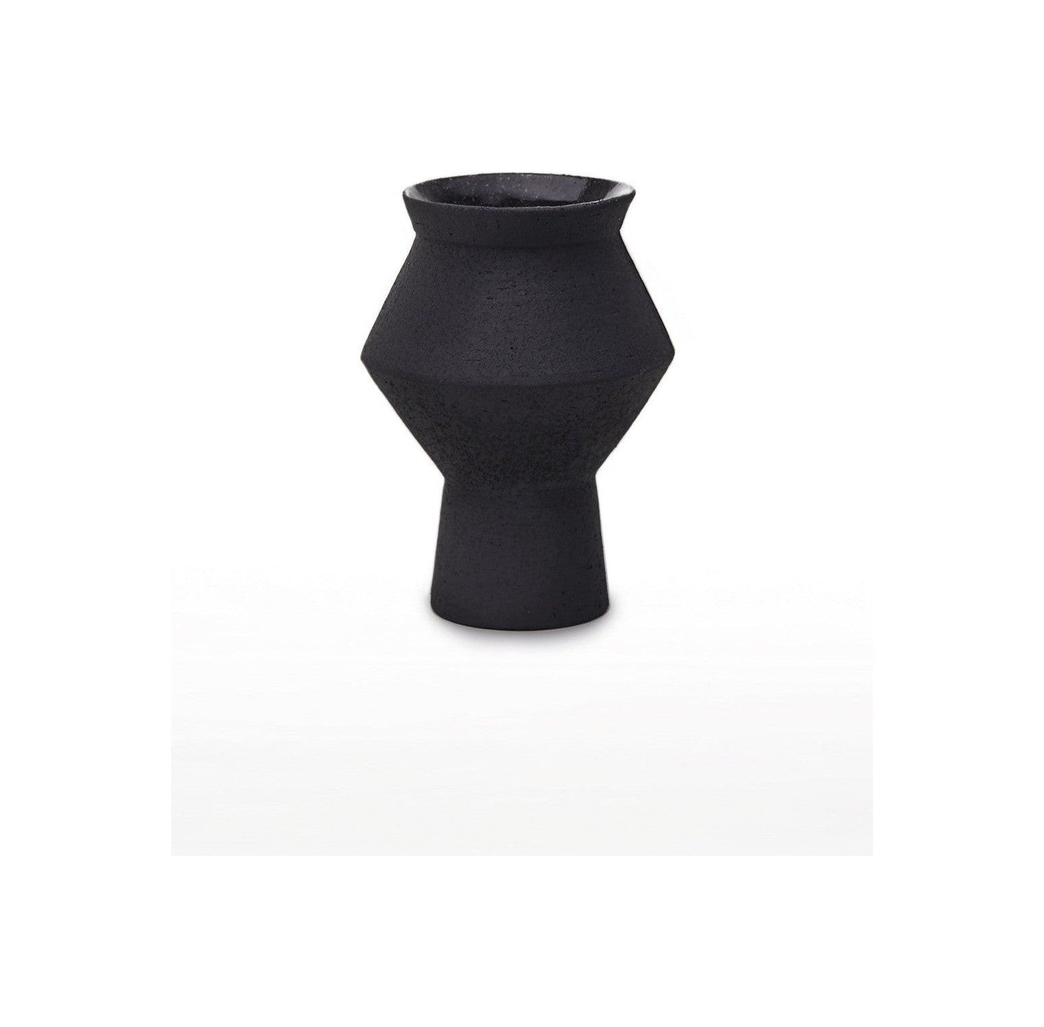 jaggy angular round vase in ceramic, CUZCO 20ZW