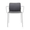 Kartell Audrey Soft Armchair, White/Grey