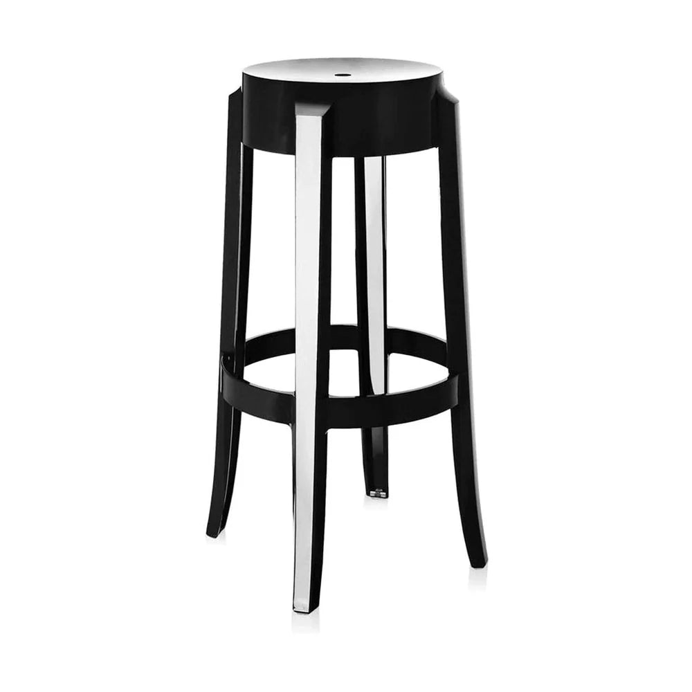 [product_category]-Kartell Charles Ghost Stool 75 Cm, Black-Kartell-8034105781740-04899E6-KAR-1