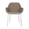 Fotel Kartell Clap PVC, biały/taupe