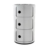 Kartell Componibili Metal Container 3 Elements, Chromed