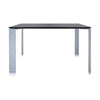 Kartell Four Desk 128x128 Cm, Aluminium/Black