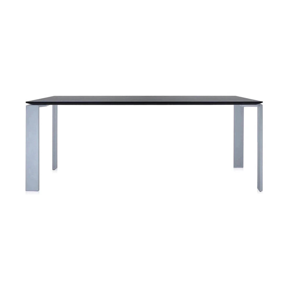 [product_category]-Kartell Four Desk 190x79 Cm, Aluminium/Black-Kartell-8058967045284-0452381-KAR-1