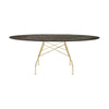 Kartell Glossy Table Oval Marble, Gold/Aged Bronze