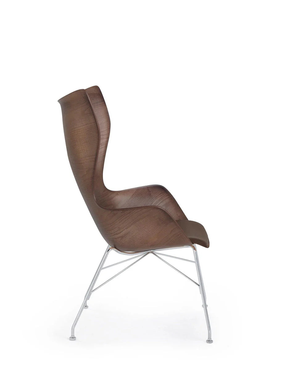 [product_category]-Kartell K/Wood Armchair Leather, Dark Wood/Chrome-Kartell-8058967295214-04917SC-KAR-3