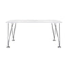 Kartell Max Desk 160x80 Cm, White Zinc/Chromium