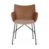 Fotel Kartell Q/Wood, ciemne drewno/czarny/nago