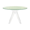 Kartell Sir Gio Table Round, Crystal/Green