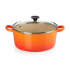 Le Creuset Okrągła zapiekanka ze szklaną pokrywką 22 cm, wulkaniczna