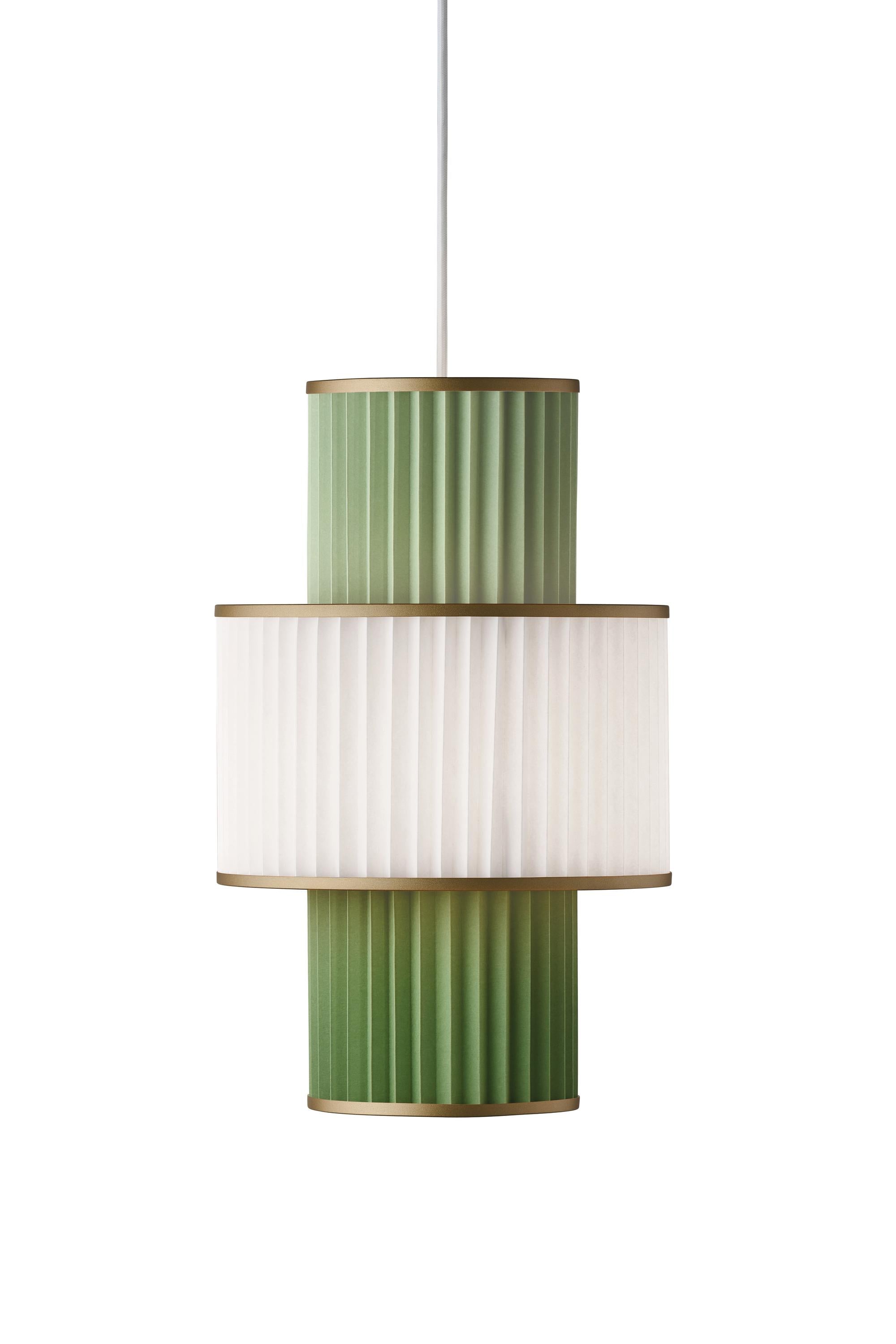 [product_category]-Le Klint Plivello Suspension Lamp Golden/White/Light Green With 3 Shades (S M S)-Le Klint-5703387011137-111GOGR-LEK-3