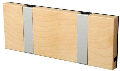 Loca Knax Horizontal Coat Rack 2 Hooks, Maple Soaped/Grey