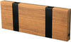 Loca Knax Horizontal Coat Rack 2 Hooks, Teak Untreated/Black