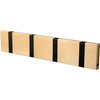 Loca Knax Horizontal Coat Rack 4 Hooks, Birch Soap/Black