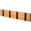 Loca Knax Horizontal Coat Rack 4 Hooks, Cherry Oiled/Black