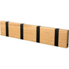 Loca Knax Horizontal Coat Rack 4 Hooks, Oak Lacquered/Black